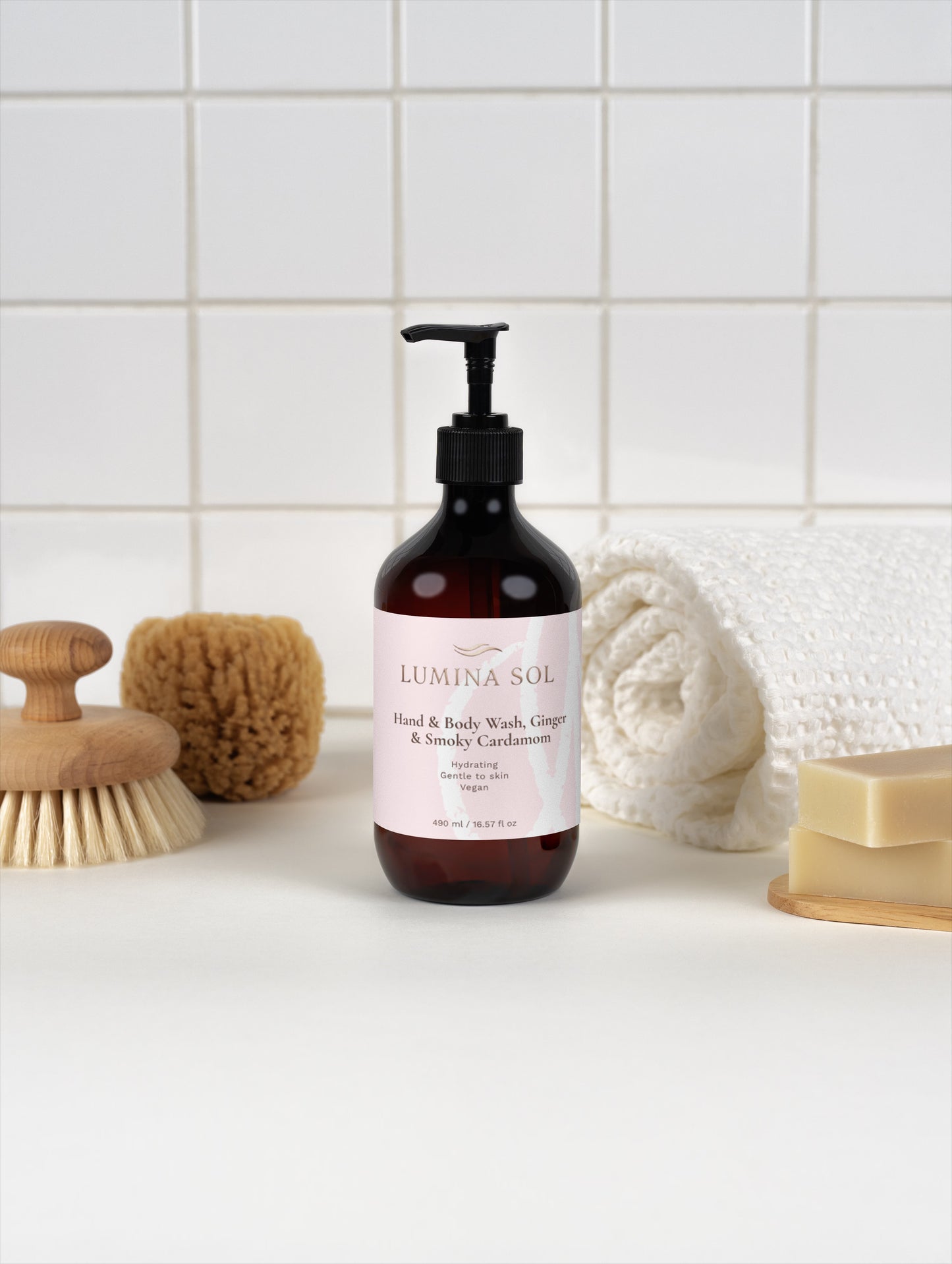 Hand and Body Wash — close-up of gel texture lathering on hands