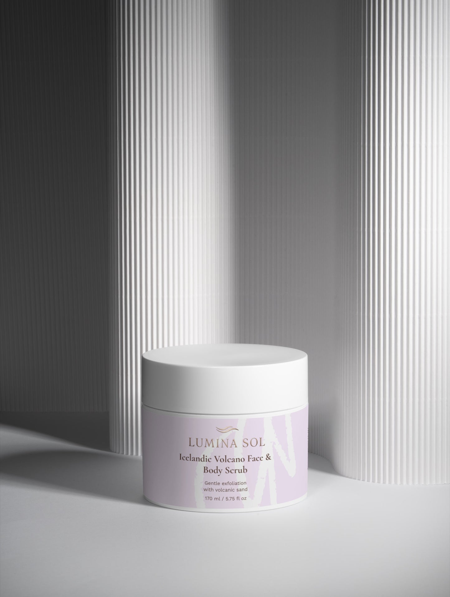 Volcanic Face Scrub — angled view showing mineral-rich texture