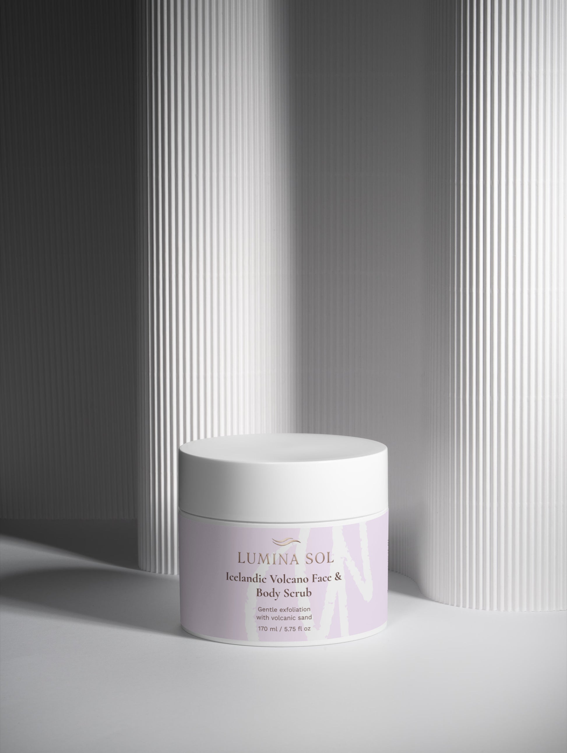 Volcanic Face Scrub — angled view showing mineral-rich texture