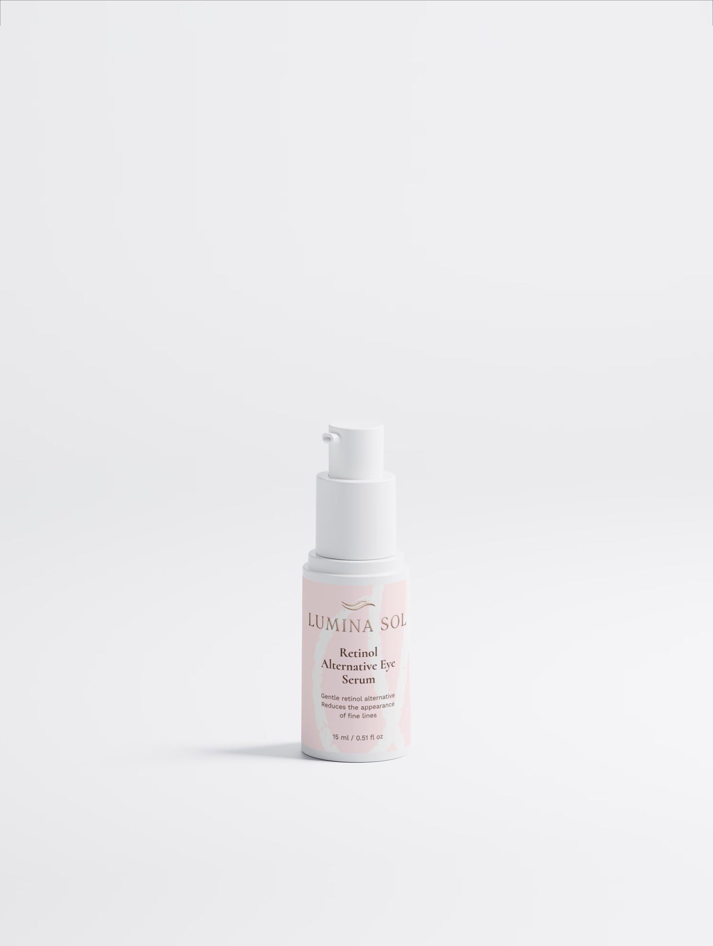 Eye Serum — angled view showing compact pump dispenser